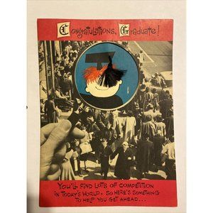 Vintage MCM Greeting Card American Greeting Graduation Congratulations